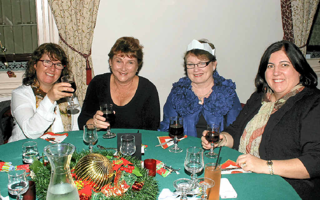 VERY MERRY: Marita Carlin, Elizabeth Mitchell, Cath Peake and Tonia Galano had a fantastic evening at the Christmas in July celebrations. VERY MERRY: Marita Carlin, Elizabeth Mitchell, Cath Peake and Tonia Galano had a fantastic evening at the Christmas in July celebrations.